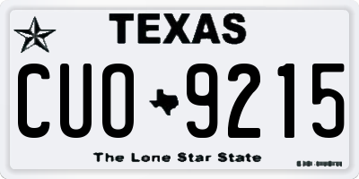 TX license plate CUO9215