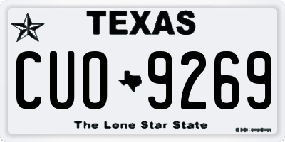 TX license plate CUO9269