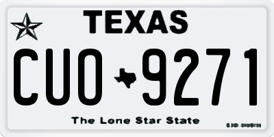 TX license plate CUO9271