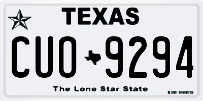 TX license plate CUO9294