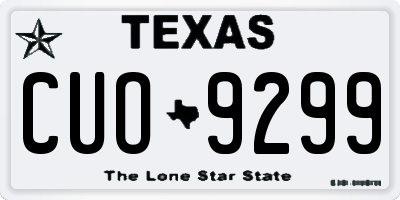 TX license plate CUO9299