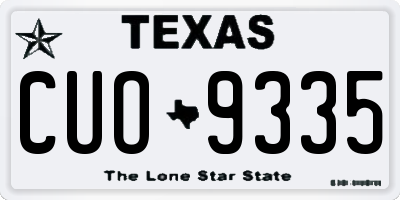 TX license plate CUO9335