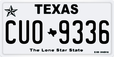 TX license plate CUO9336
