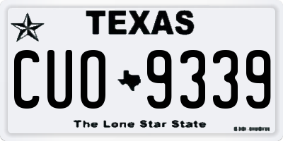TX license plate CUO9339
