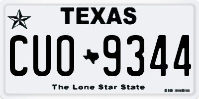 TX license plate CUO9344