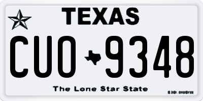 TX license plate CUO9348