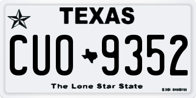 TX license plate CUO9352
