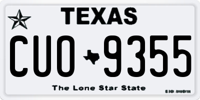 TX license plate CUO9355