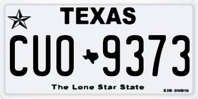 TX license plate CUO9373