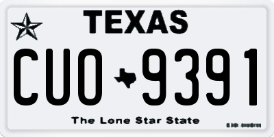 TX license plate CUO9391