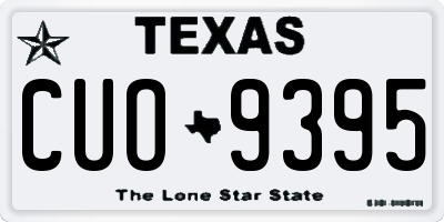 TX license plate CUO9395
