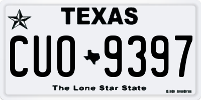 TX license plate CUO9397