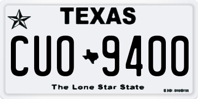 TX license plate CUO9400