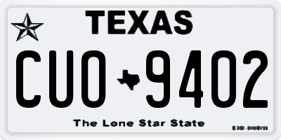 TX license plate CUO9402