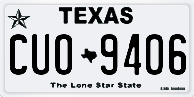 TX license plate CUO9406