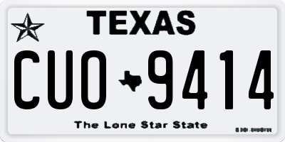 TX license plate CUO9414