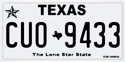 TX license plate CUO9433