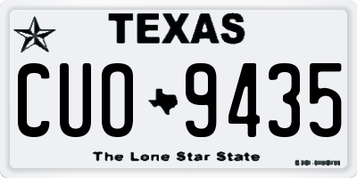 TX license plate CUO9435