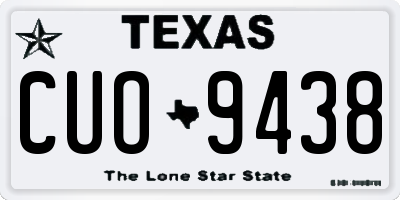 TX license plate CUO9438