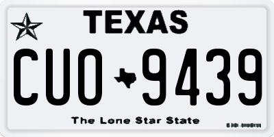 TX license plate CUO9439
