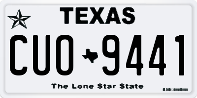 TX license plate CUO9441