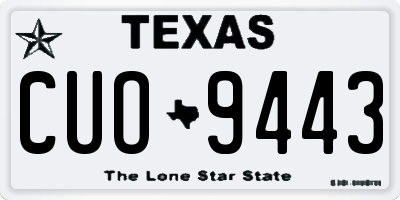 TX license plate CUO9443