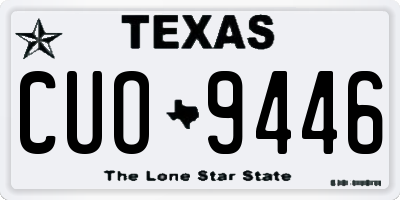 TX license plate CUO9446