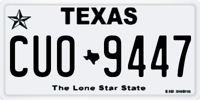TX license plate CUO9447