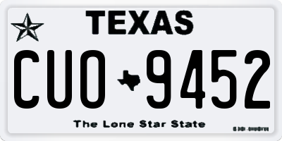 TX license plate CUO9452