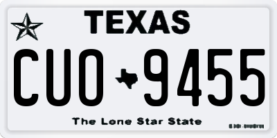 TX license plate CUO9455