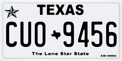 TX license plate CUO9456