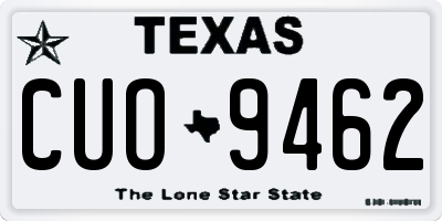 TX license plate CUO9462