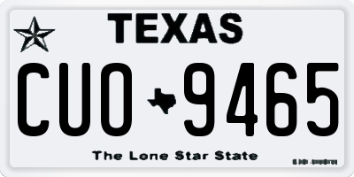 TX license plate CUO9465