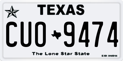 TX license plate CUO9474