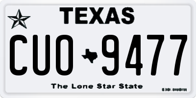 TX license plate CUO9477