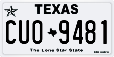 TX license plate CUO9481