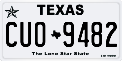 TX license plate CUO9482