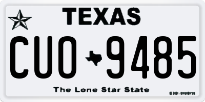 TX license plate CUO9485