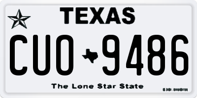 TX license plate CUO9486