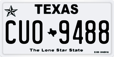 TX license plate CUO9488