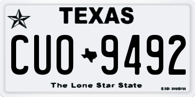 TX license plate CUO9492