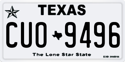TX license plate CUO9496