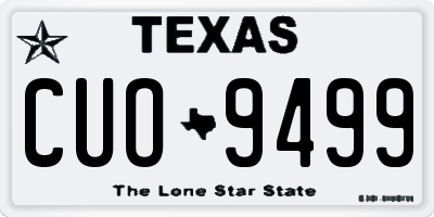 TX license plate CUO9499