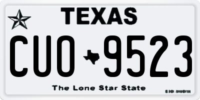 TX license plate CUO9523