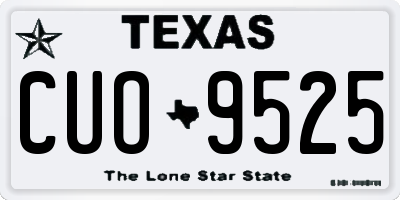 TX license plate CUO9525