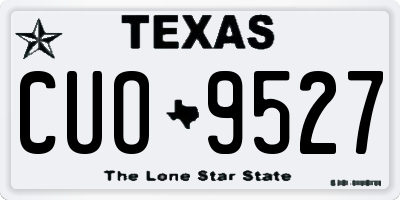 TX license plate CUO9527