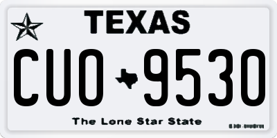 TX license plate CUO9530