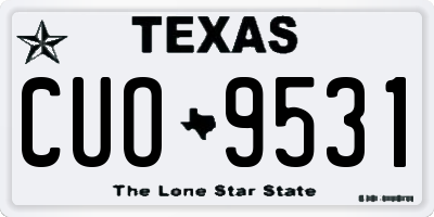 TX license plate CUO9531