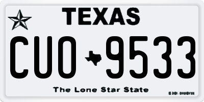 TX license plate CUO9533