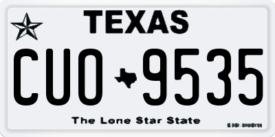 TX license plate CUO9535